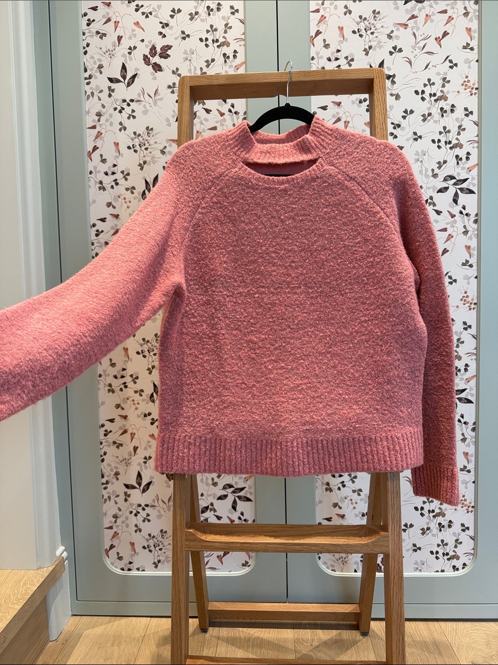Dodo Bar Or Rose Pink Bouclé Crewneck Sweater